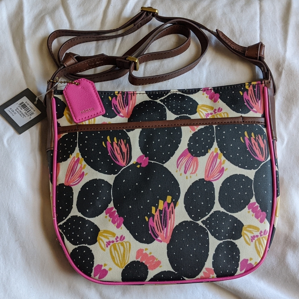 Fossil Mia Crossbody Black Cactus